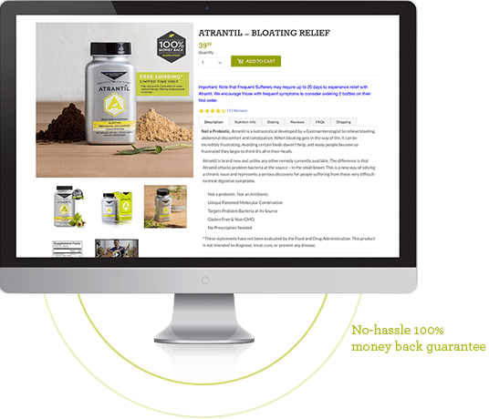 Bloated Stomach Discomfort, SIBO Treatment, Bloating Relief | Atrantil