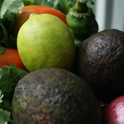 Organic Guacamole with Zucchini Chips Ingredients