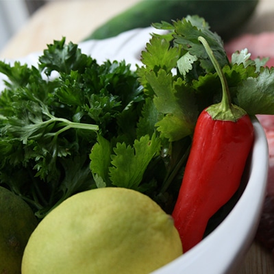 Steak and Chimichurri Ingredients