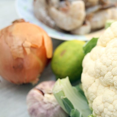 Shrimp and Cauliflower Grits Ingredients