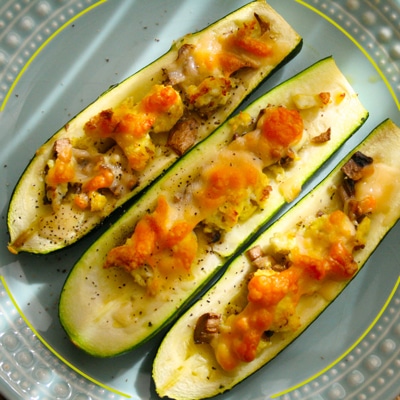 Vegetarian Stuffed Zucchini Squash