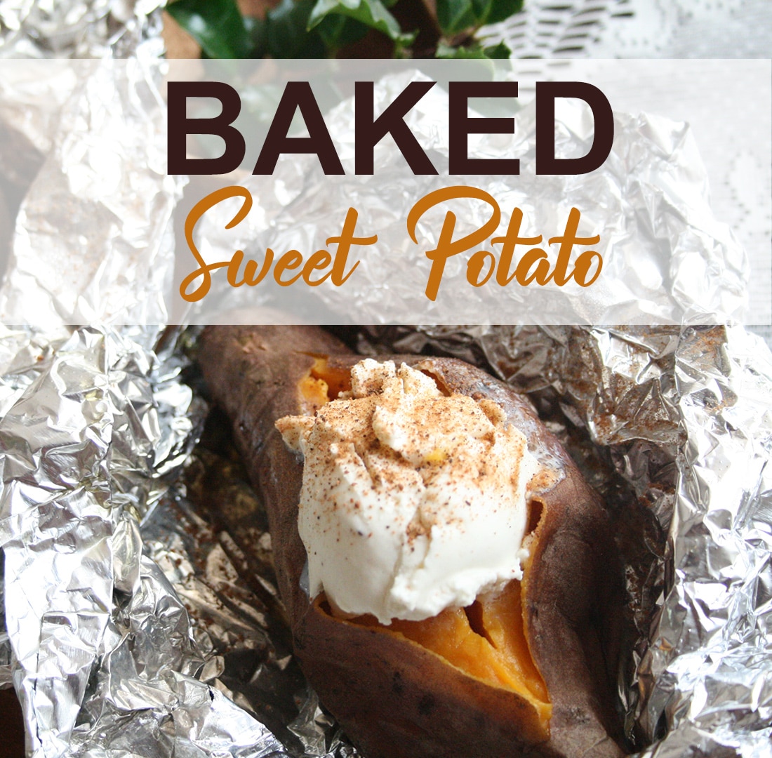 Baked Sweet Potato With Freshly Made Cinnamon Butter