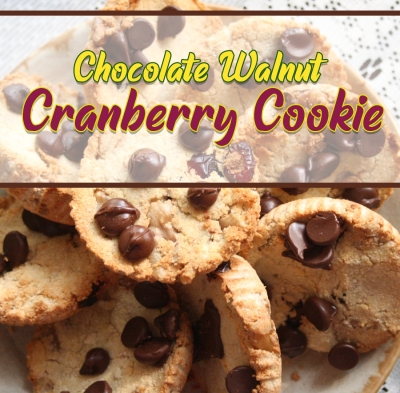 Holiday Chocolate Walnut Cranberry Cookies